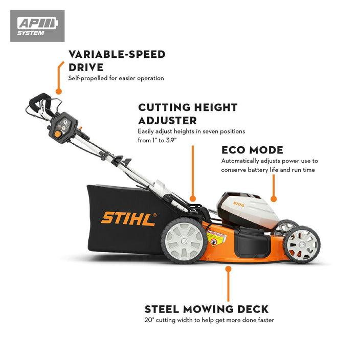 STIHL RMA 510V Self Propelled Cordless Lawn Mower (AP System)