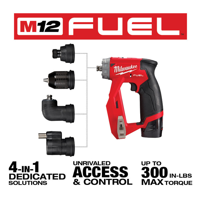 Milwaukee M12 FUEL Cordless Installation Drill/Driver Kit