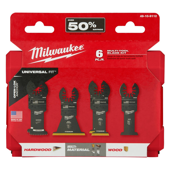 Milwaukee OPEN-LOK Multi-Tool Blade Kit - 6 Piece