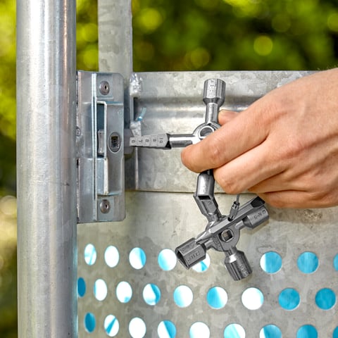 Knipex TwinKey Control Cabinet Key For All Standard Cabinets & Shut-Off Systems