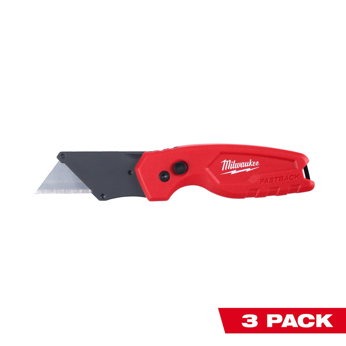 Milwaukee 3PK FASTBACK Compact Folding Utility Knife
