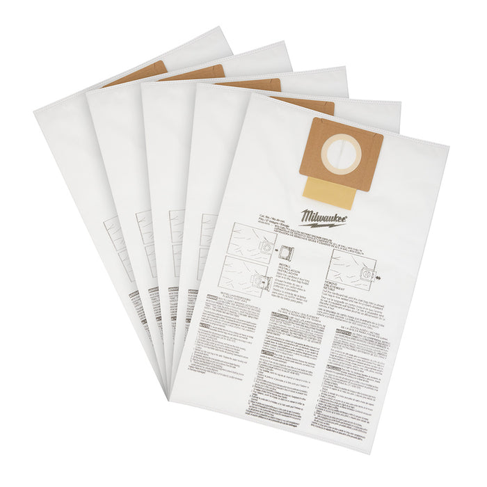 Milwaukee 5PK Fleece Dust Bag 6 Gallon