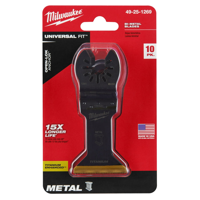 Milwaukee OPEN-LOK Titanium Enhanced Bi-Metal Metal Multi-Tool Blades