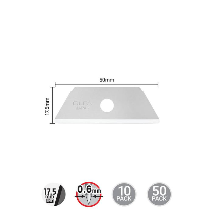 Olfa 10PK RSKB Round Tip Dual-Edge Safety Blades