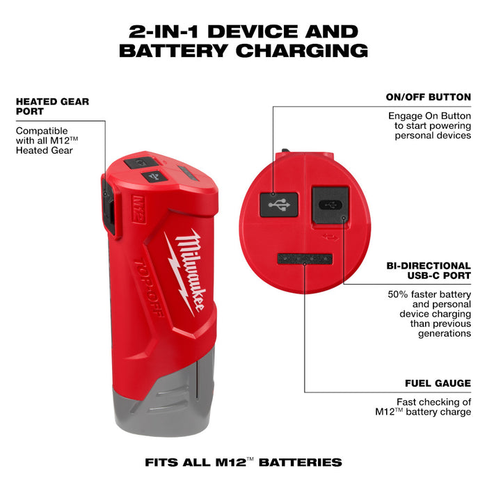 Milwaukee M12™ TOP-OFF™ Power Supply and Charger