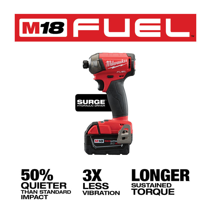 Milwaukee M18 FUEL Cordless SURGE 1/4" Hex Hydraulic Driver Kit