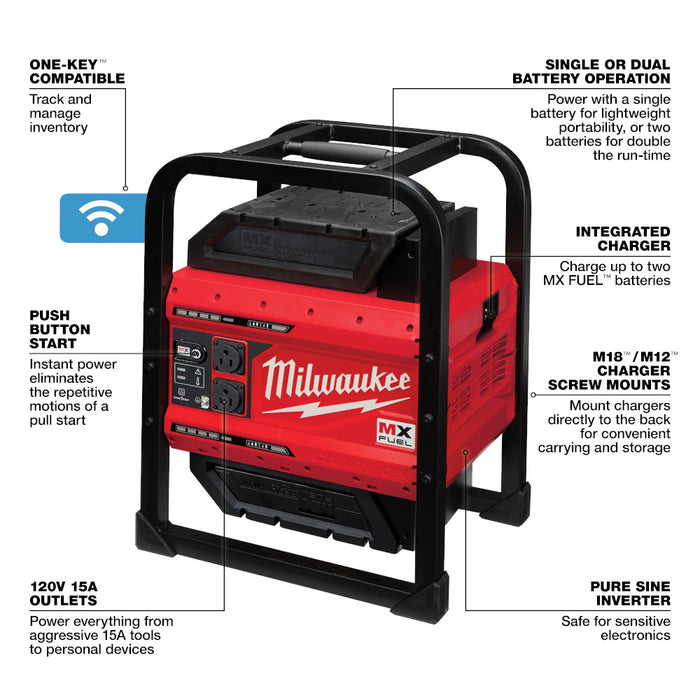 Milwaukee MX FUEL CARRY-ON 3600W/1800W Power Supply