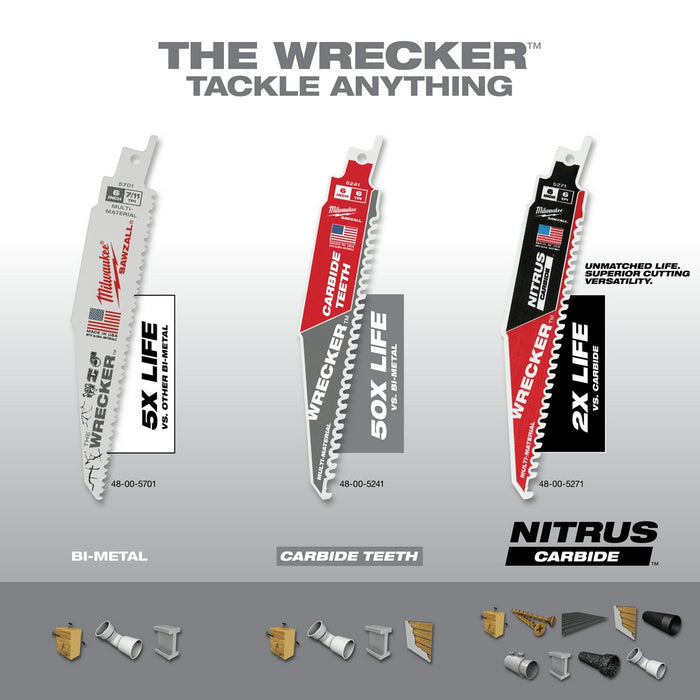 Milwaukee SAWZALL® The WRECKER Multi-Material Blades