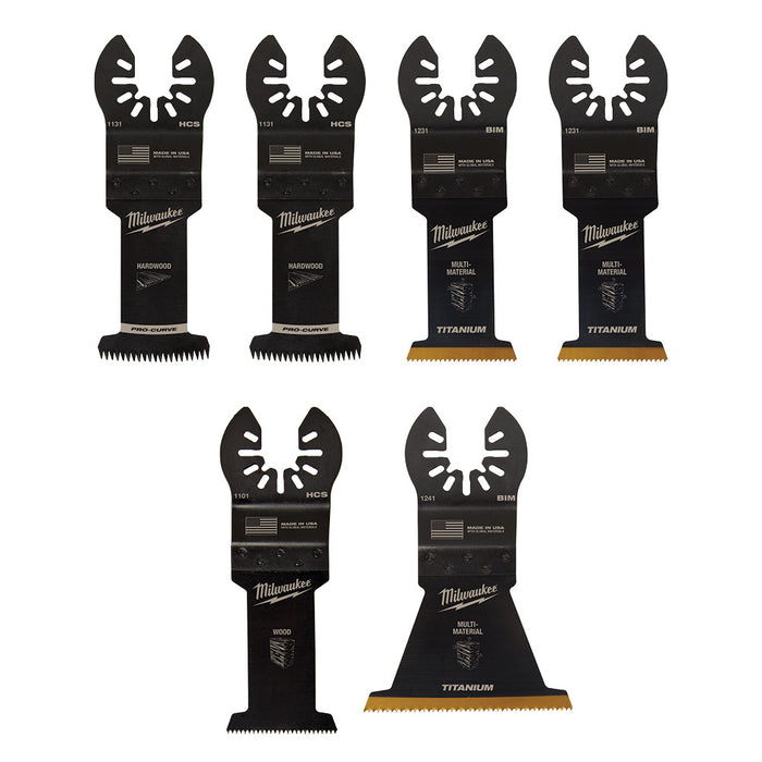 Milwaukee OPEN-LOK Multi-Tool Blade Kit - 6 Piece