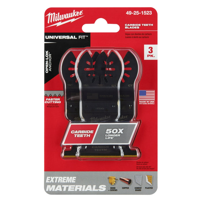 Milwaukee OPEN-LOK Titanium Enhanced Carbide Teeth Metal Multi-Tool Blades