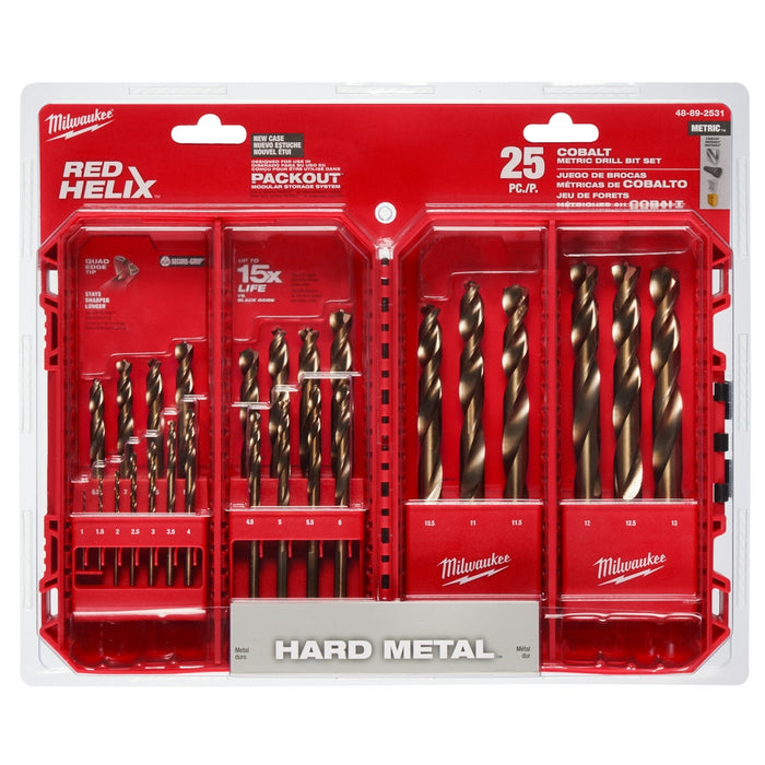Milwaukee RED HELIX Cobalt Drill Bit Set - 25 pc.