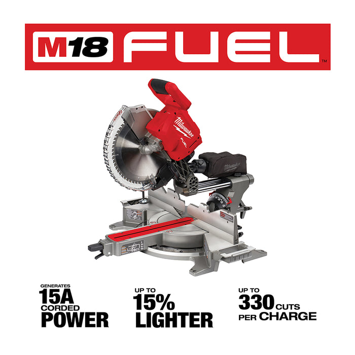 Milwaukee M18 FUEL Cordless 12" Dual Bevel Sliding Compound Miter Saw  - Tool Only