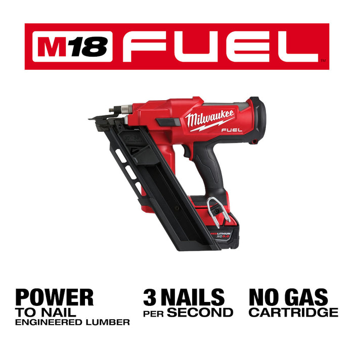 Milwaukee M18 FUEL Cordless 30 Degree Framing Nailer Kit