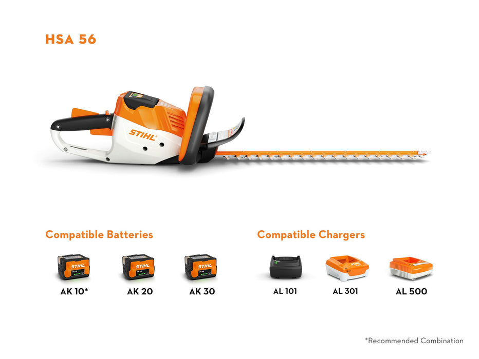 STIHL HSA 56 18" Cordless Hedge Trimmer Kit (AK System)