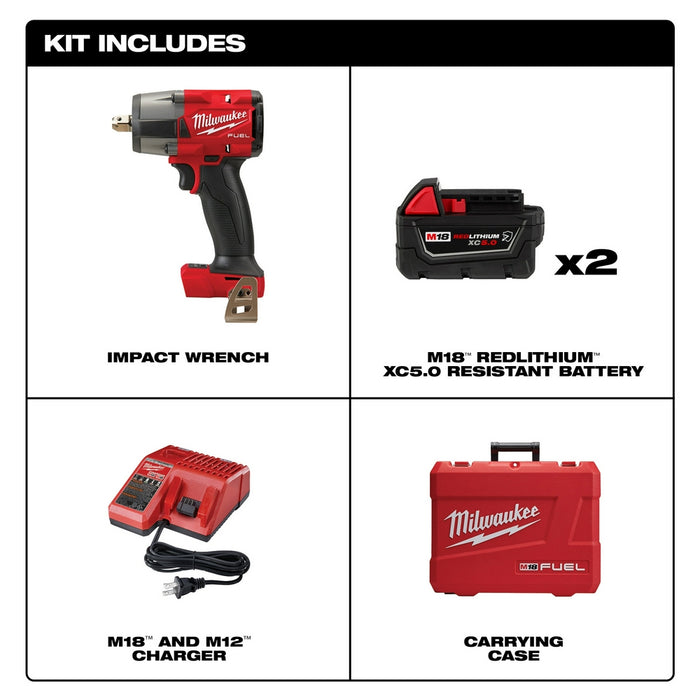 Milwaukee M18 FUEL Cordless 1/2" Mid-Torque Impact Wrench Pin Detent Kit