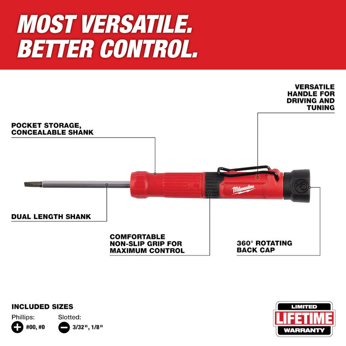 Milwaukee 4-in-1 Pocket Precision Multi-Bit Screwdriver