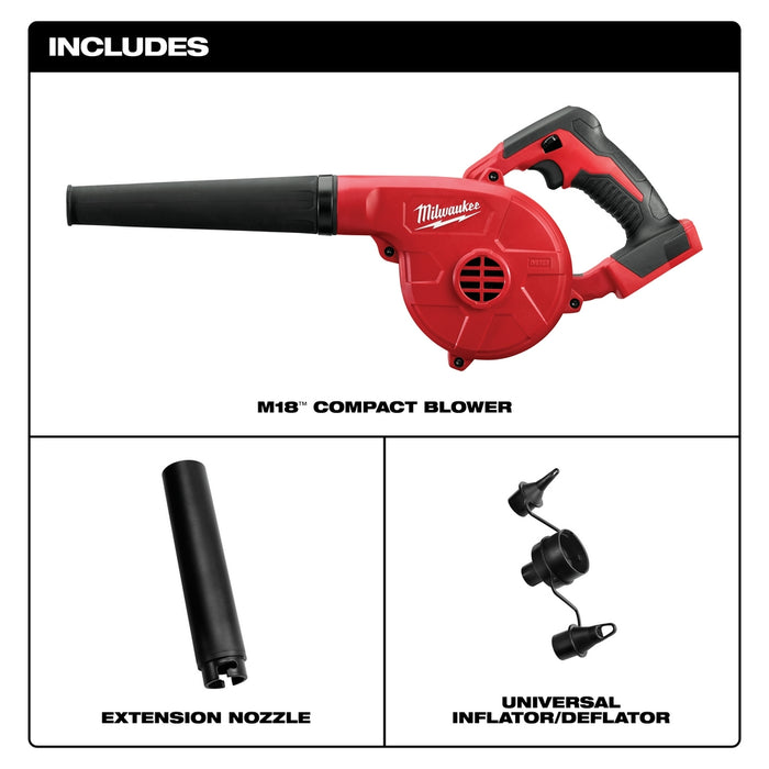 Milwaukee M18 Cordless Compact Blower - Tool Only