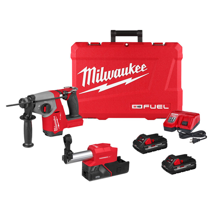 Milwaukee M18 FUEL 5/8" SDS+ Rotary Hammer w/ Dust Extractor Kit