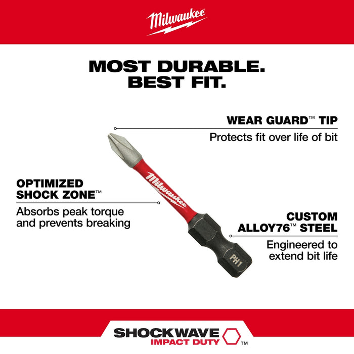 Milwaukee SHOCKWAVE 54-Piece Impact Driver Bit Set