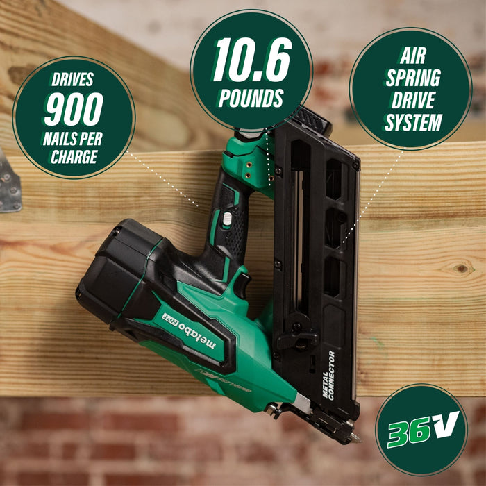Metabo 36V 2-1/2" Cordless Metal Connector Nailer Kit