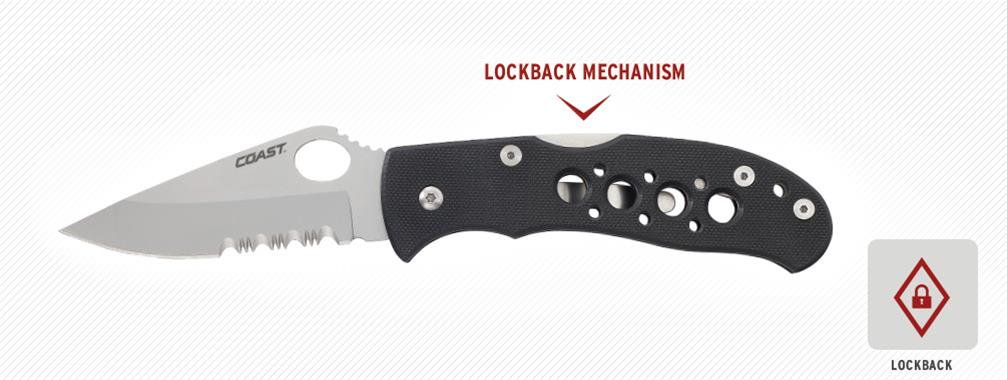 Coast BX300 LockBack Knife 3"