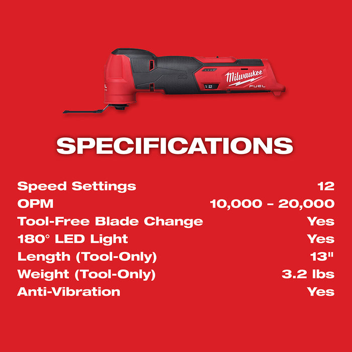 Milwaukee M12 FUEL Cordless Oscillating Multi-Tool Kit