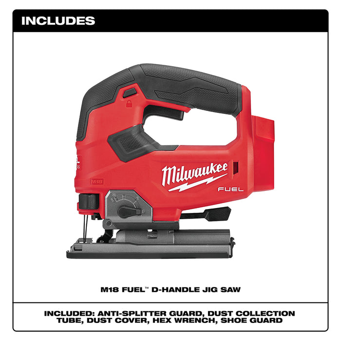 Milwaukee M18 FUEL Cordless D-handle Jig Saw - Tool Only