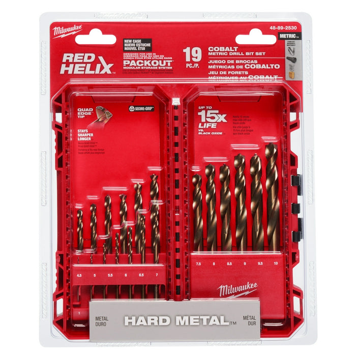 Milwaukee RED HELIX Cobalt Drill Bit Set - 19 pc.
