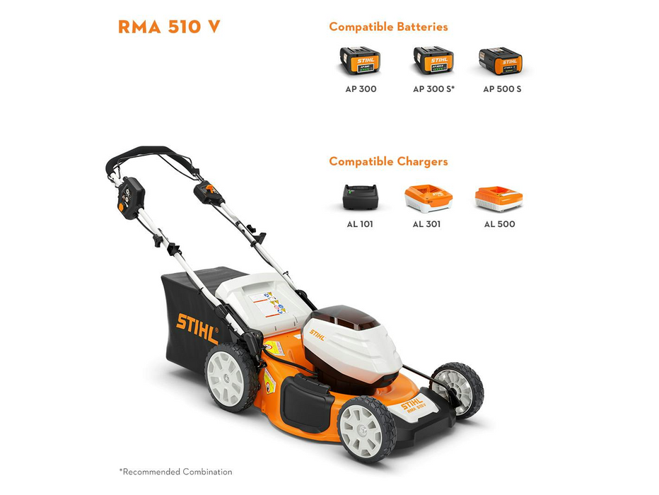 STIHL RMA 510V Self Propelled Cordless Lawn Mower Kit (AP System)