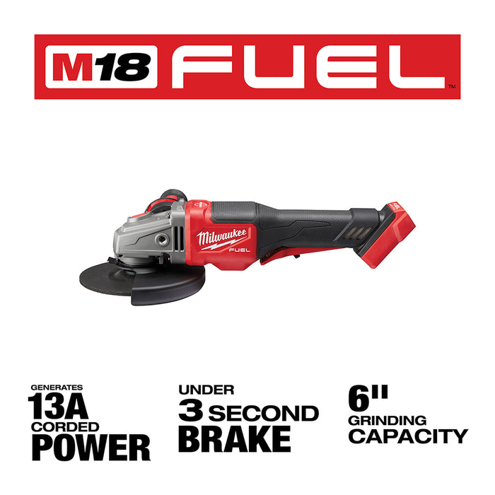 Milwaukee M18 FUEL 4-1/2"-6" No Lock Braking Grinder w/ Paddle Switch  - Tool Only