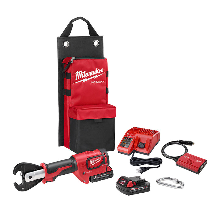 Milwaukee M18 Cordless Force Logic 6T Utility Crimper Kit with D3 Grooves Snub Nose