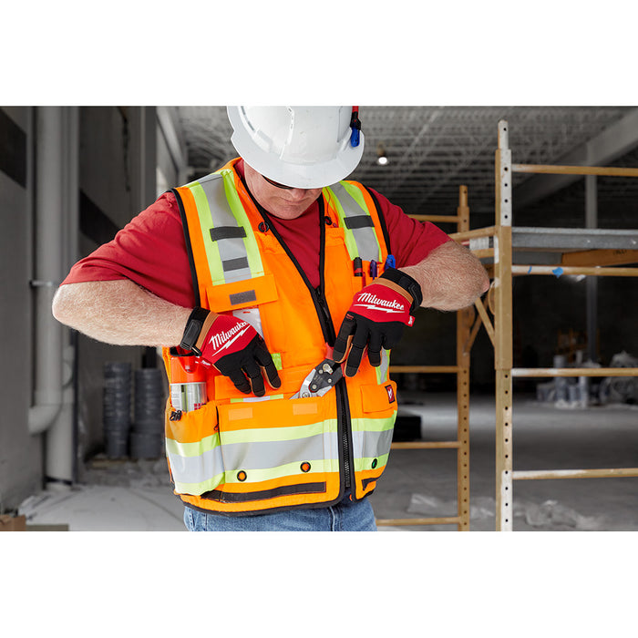 Milwaukee Class 2 Surveyor's High Visibility Orange Safety Vest