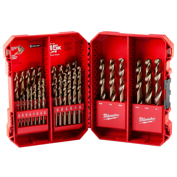 Milwaukee RED HELIX Cobalt Drill Bit Set - 29 Piece