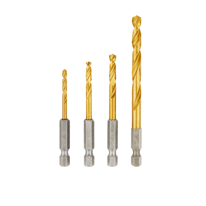 Milwaukee SHOCKWAVE RED HELIX Titanium Drill Bit Set - 4 pc.