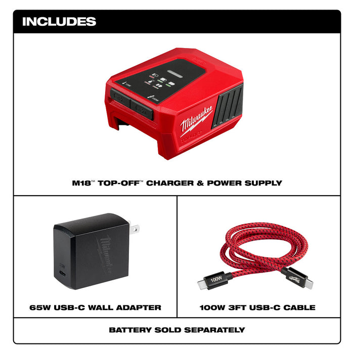 Milwaukee M18 Top-Off Charger & Power Supply