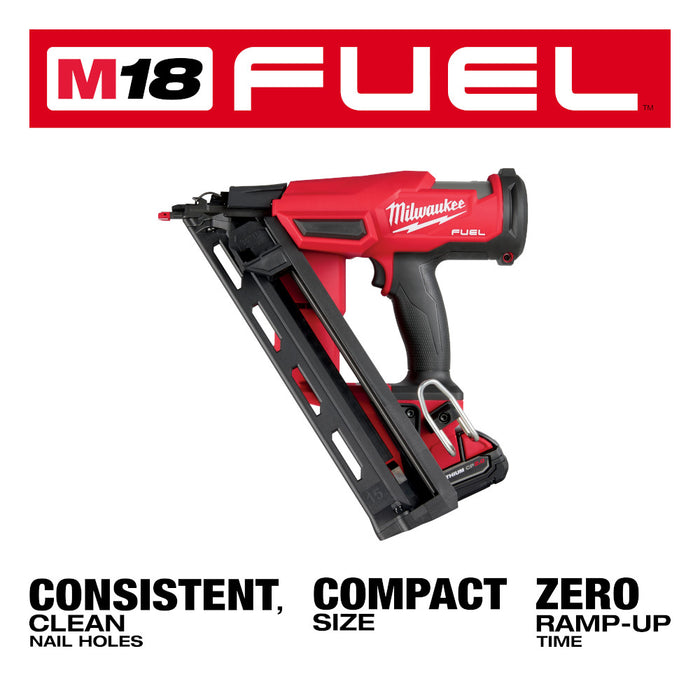 Milwaukee M18 FUEL™ 15 Gauge Finish Nailer Kit