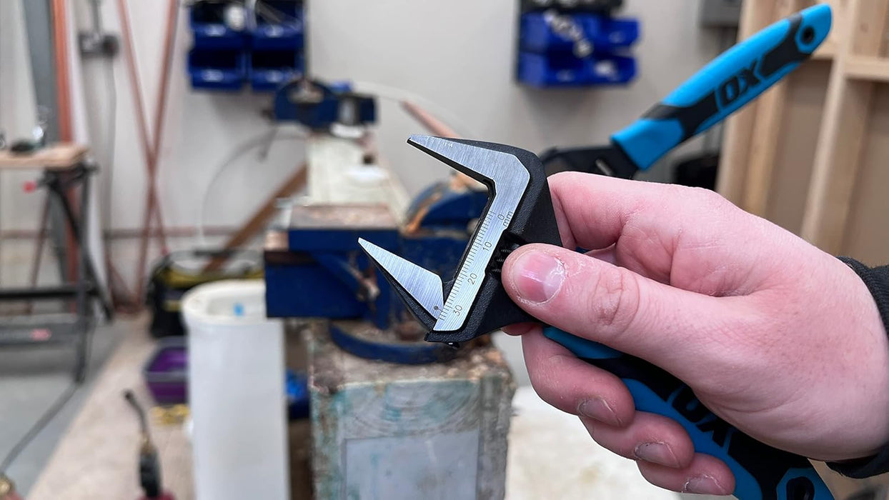 OX Pro 8" Wide Jaw Adjustable Wrench
