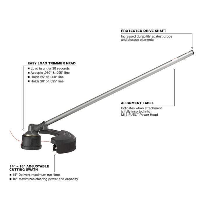 Milwaukee M18 FUEL QUIK-LOK String Trimmer Attachment