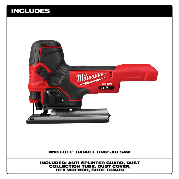 Milwaukee M18 FUEL Cordless Barrel Grip Jig Saw - Tool Only