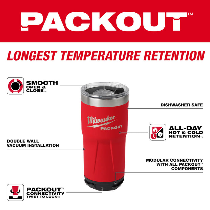 Milwaukee PACKOUT 20oz. Red Tumbler