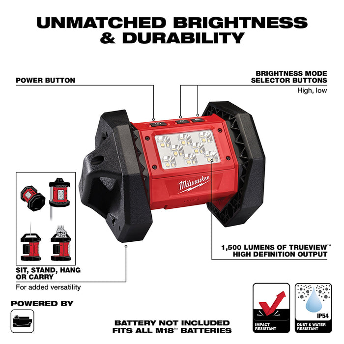 Milwaukee M18 Cordless LED Flood Light  - Tool Only