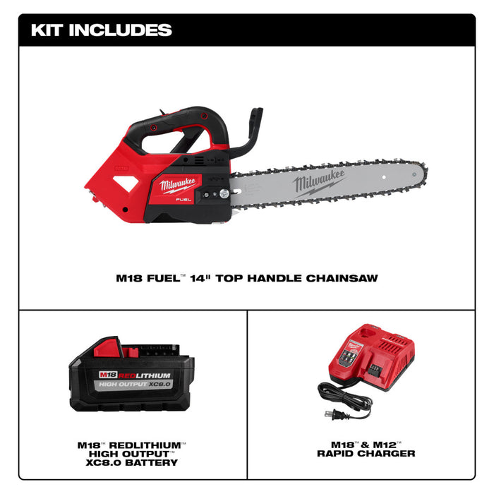 Milwaukee M18 FUEL 14" Top Handle Chainsaw Kit