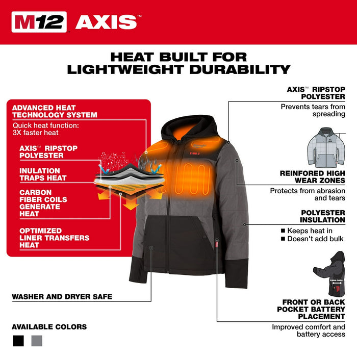 Milwaukee M12 Heated AXIS Hooded Jacket Kit