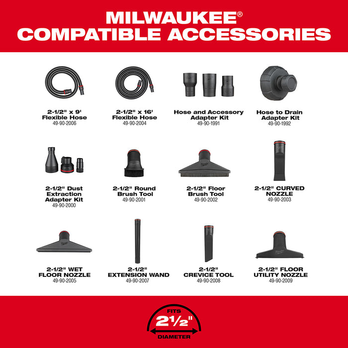 Milwaukee M18 FUEL™ 12 Gallon Dual Battery Wet/Dry Vacuum Kit