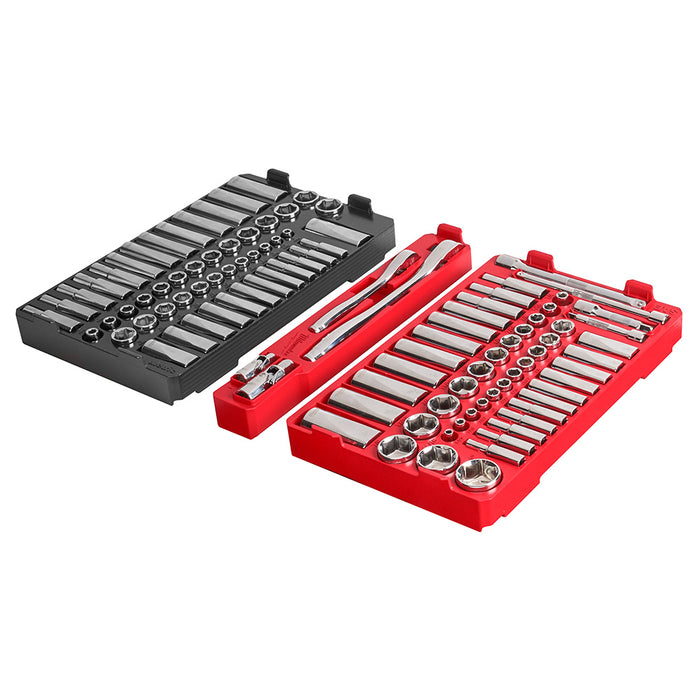 Milwaukee PACKOUT 3/8" 32PC Ratchet & Socket Set Tray - Metric