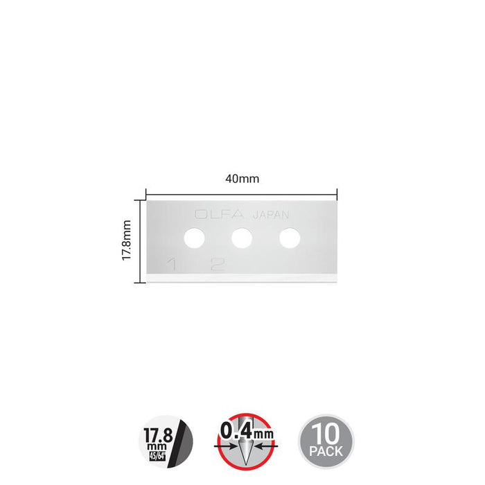 Olfa 10PK SKB-10 Four-Position Safety Blade