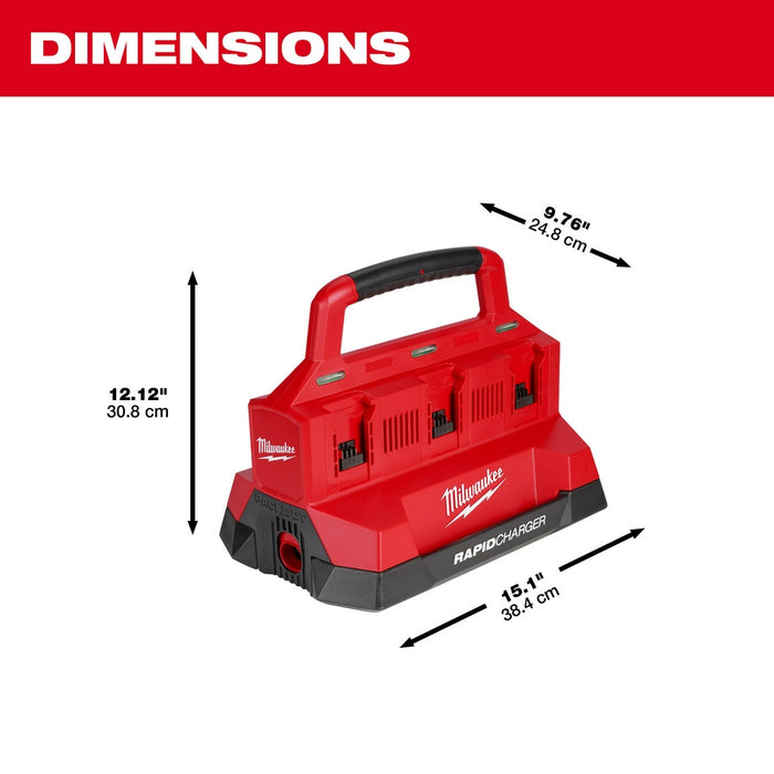 Milwaukee M18 PACKOUT Six Bay Rapid Charger