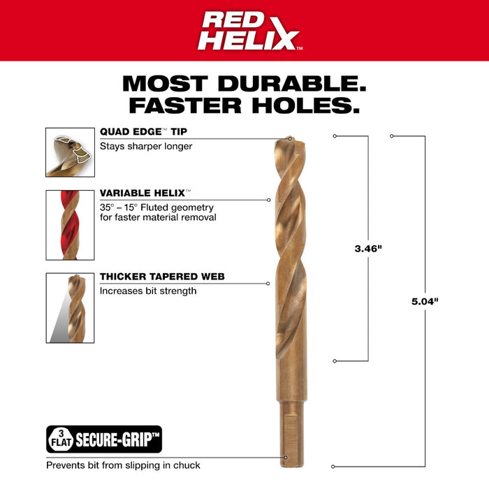 Milwaukee RED HELIX Cobalt Drill Bit