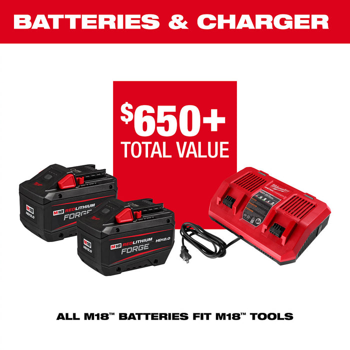 Milwaukee M18 FUEL 21" Auger Propelled Dual Battery Single Stage Snow Blower Kit