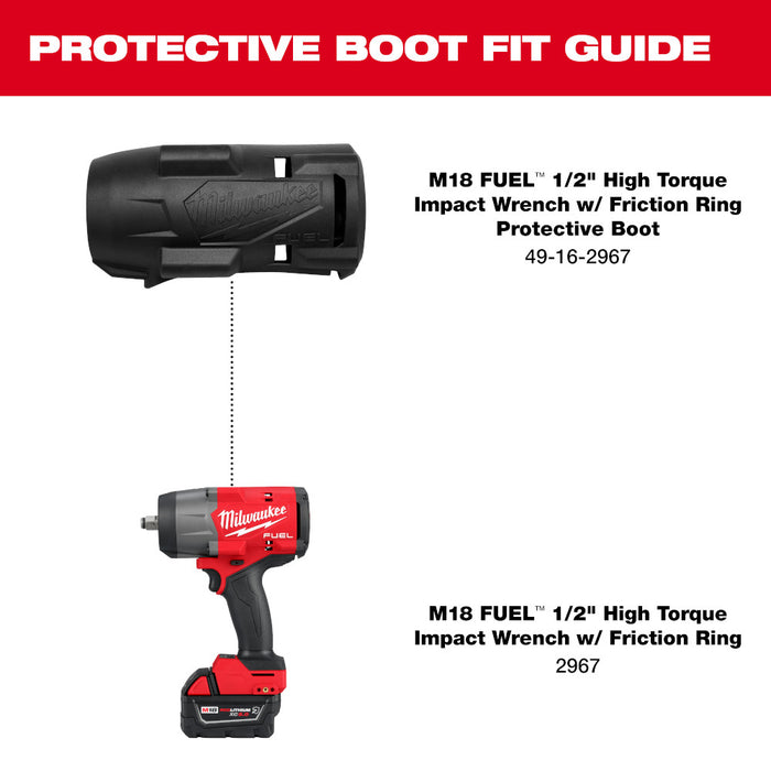 Milwaukee M18 1/2" High Torque Impact Wrench Protective Boot